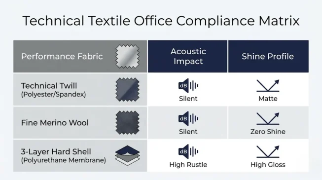 Technical Textile Office Compliance Matrix infographic